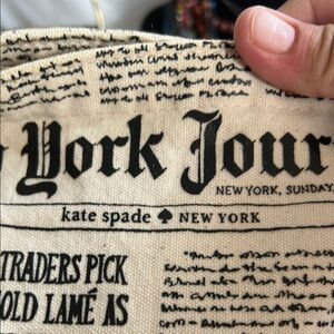 Kate Spade Cream Tote with Vintage Newspaper Print